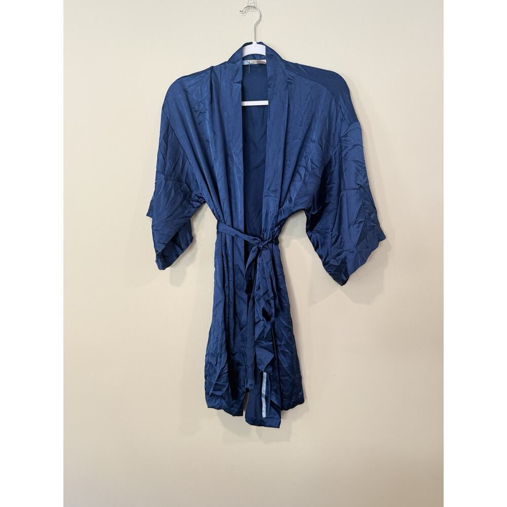 Victorias Secret Womens Kimono Robe Vintage Size Medium Wrap X1297 - Picture 2 of 6